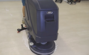 Floor scrubber saving costs in workplace safety